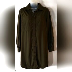 Banana Republic shirt dress, xs, army green
